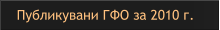 Публикувани ГФО за 2010 г.
